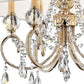 HomeRoots Stunning Ceiling Lamp With Crystal Accents and Brass Gold Finish
