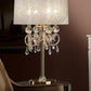 HomeRoots Stunning Table Lamp With Crystal Accents in Brass Gold Finish