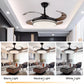 HomeRoots Stylish Chandelier With Retractable Blades in Black Finish