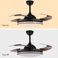 HomeRoots Stylish Chandelier With Retractable Blades in Black Finish