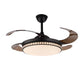 HomeRoots Stylish Chandelier With Retractable Blades in Black Finish