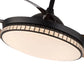 HomeRoots Stylish Chandelier With Retractable Blades in Black Finish