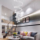 HomeRoots Stylish Spiral Faux Crystal Chandelier With Stainless Steel Finish
