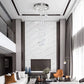 HomeRoots Stylish Spiral Faux Crystal Chandelier With Stainless Steel Finish