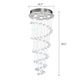HomeRoots Stylish Spiral Faux Crystal Chandelier With Stainless Steel Finish