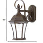 HomeRoots Swing Arm Hanging Lantern Wall Light in Dark Brown Finish