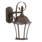 HomeRoots Swing Arm Hanging Lantern Wall Light in Dark Brown Finish