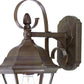 HomeRoots Swing Arm Hanging Lantern Wall Light in Dark Brown Finish