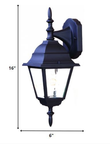 HomeRoots Swing Arm Outdoor Wall Light With Black Finish