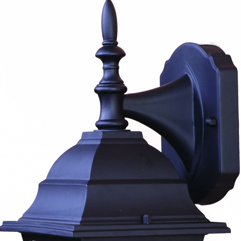 HomeRoots Swing Arm Outdoor Wall Light With Black Finish