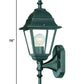HomeRoots Swing Arm Outdoor Wall Light With Matte Black Finish