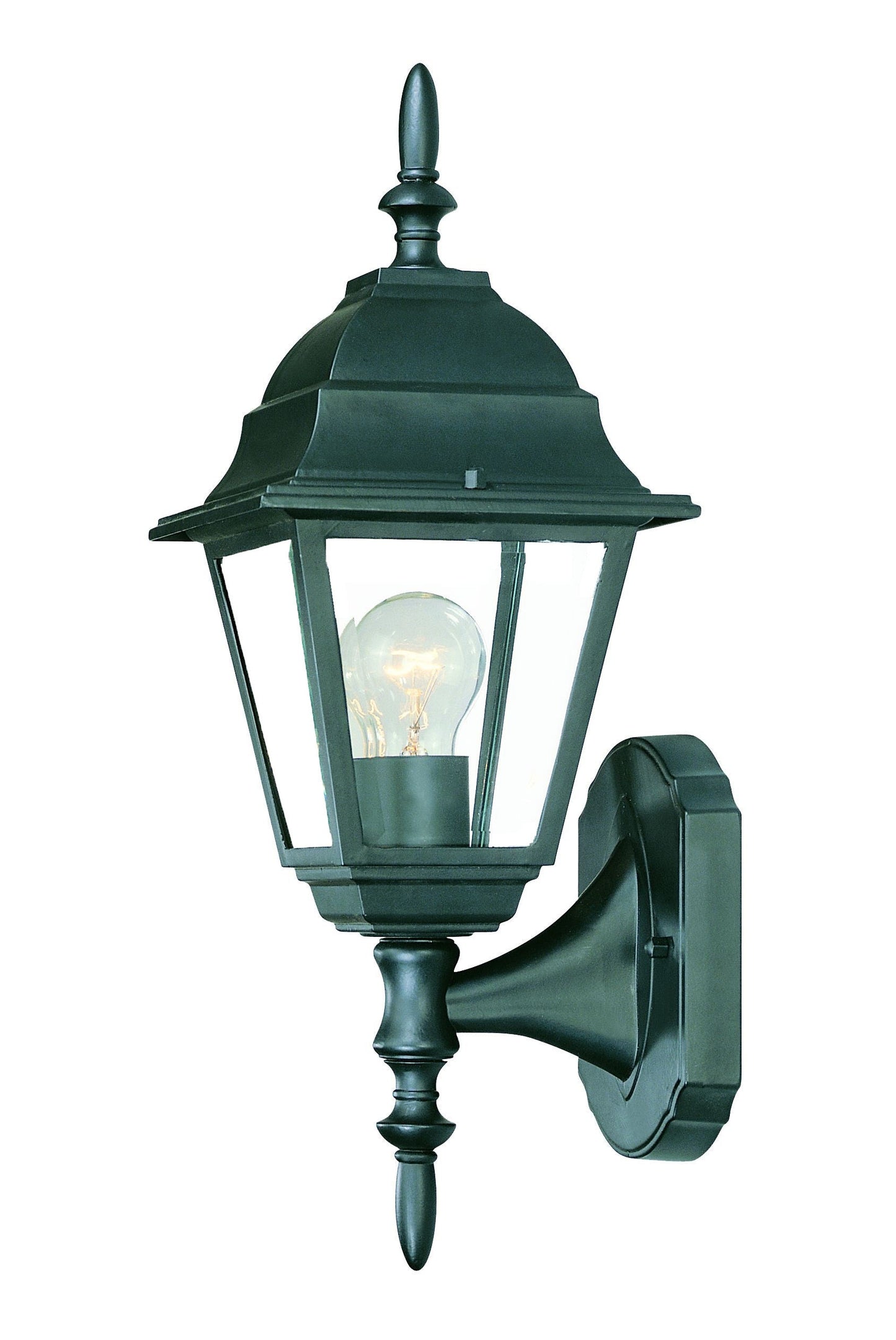 HomeRoots Swing Arm Outdoor Wall Light With Matte Black Finish