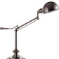 HomeRoots Swing Arm Table Lamp in Silver Metal Finish
