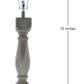 HomeRoots Table Lamp Base Only in Washed Brown Finish
