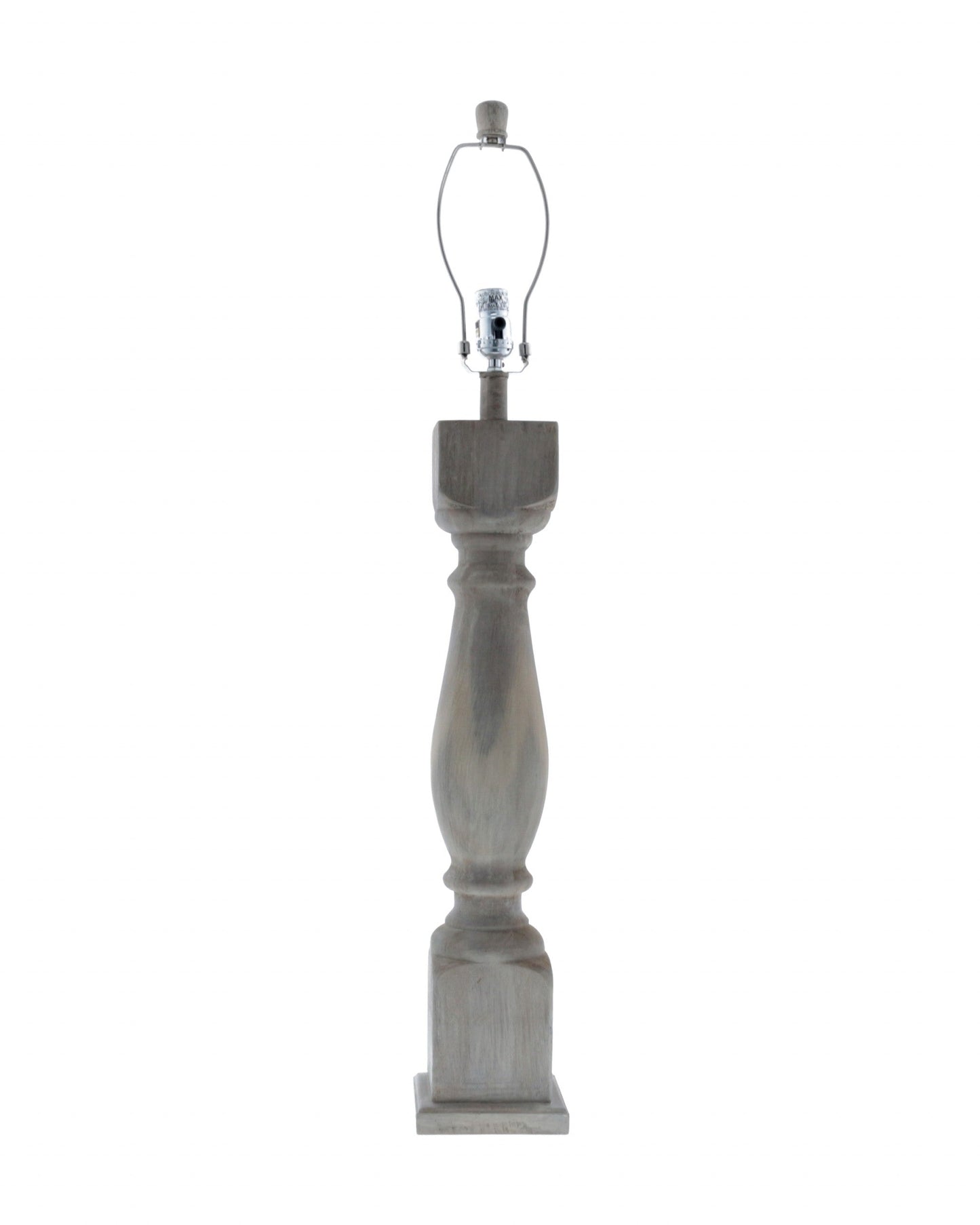 HomeRoots Table Lamp Base Only in Washed Brown Finish