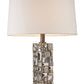 HomeRoots Table Lamp With Abstract Mirror Design in Silver Finish