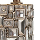 HomeRoots Table Lamp With Abstract Mirror Design in Silver Finish