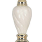 HomeRoots Table Lamp With White Shade in Gold and Ivory Finish