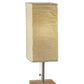 HomeRoots Table Lamp With Wildside Paper Shade in Natural Rubber Wood Finish