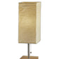 HomeRoots Table Lamp With Wildside Paper Shade in Natural Rubber Wood Finish