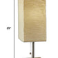 HomeRoots Table Lamp With Wildside Paper Shade in Natural Rubber Wood Finish
