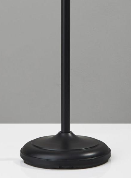 HomeRoots Tailored Torchiere With Bright Illumination and Black Metal Finish