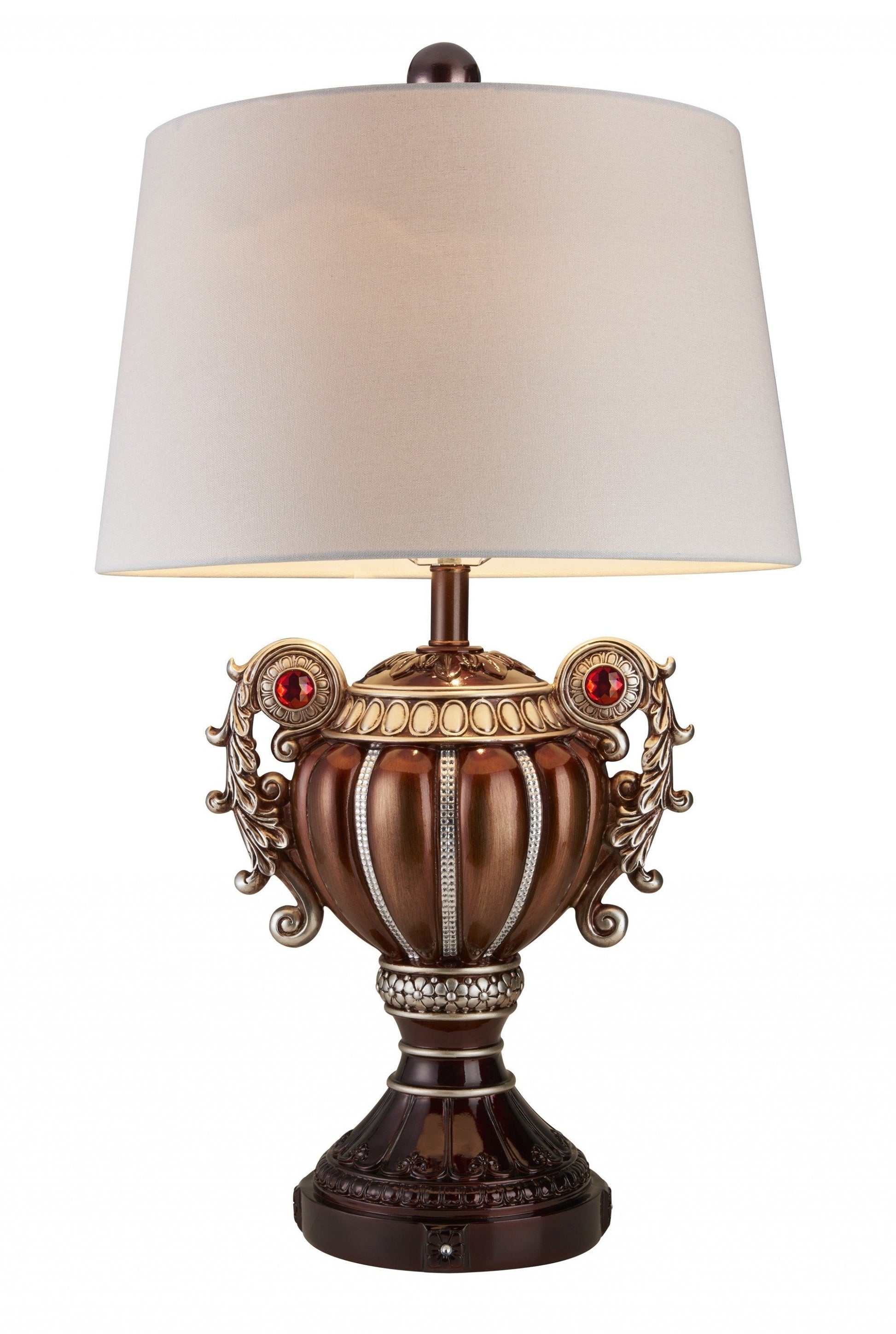 HomeRoots Tall Urn Shaped Table Lamp in Bronze Finish