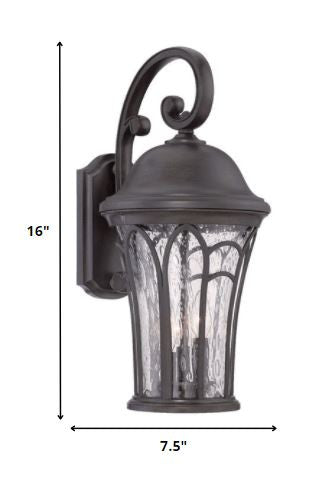 HomeRoots Tapered Goblet Wall Light in Matte Black Finish