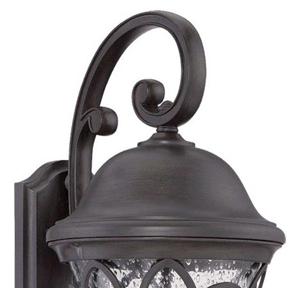 HomeRoots Tapered Goblet Wall Light in Matte Black Finish