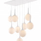 HomeRoots Tear Drop Ceiling Lamp in White Finish