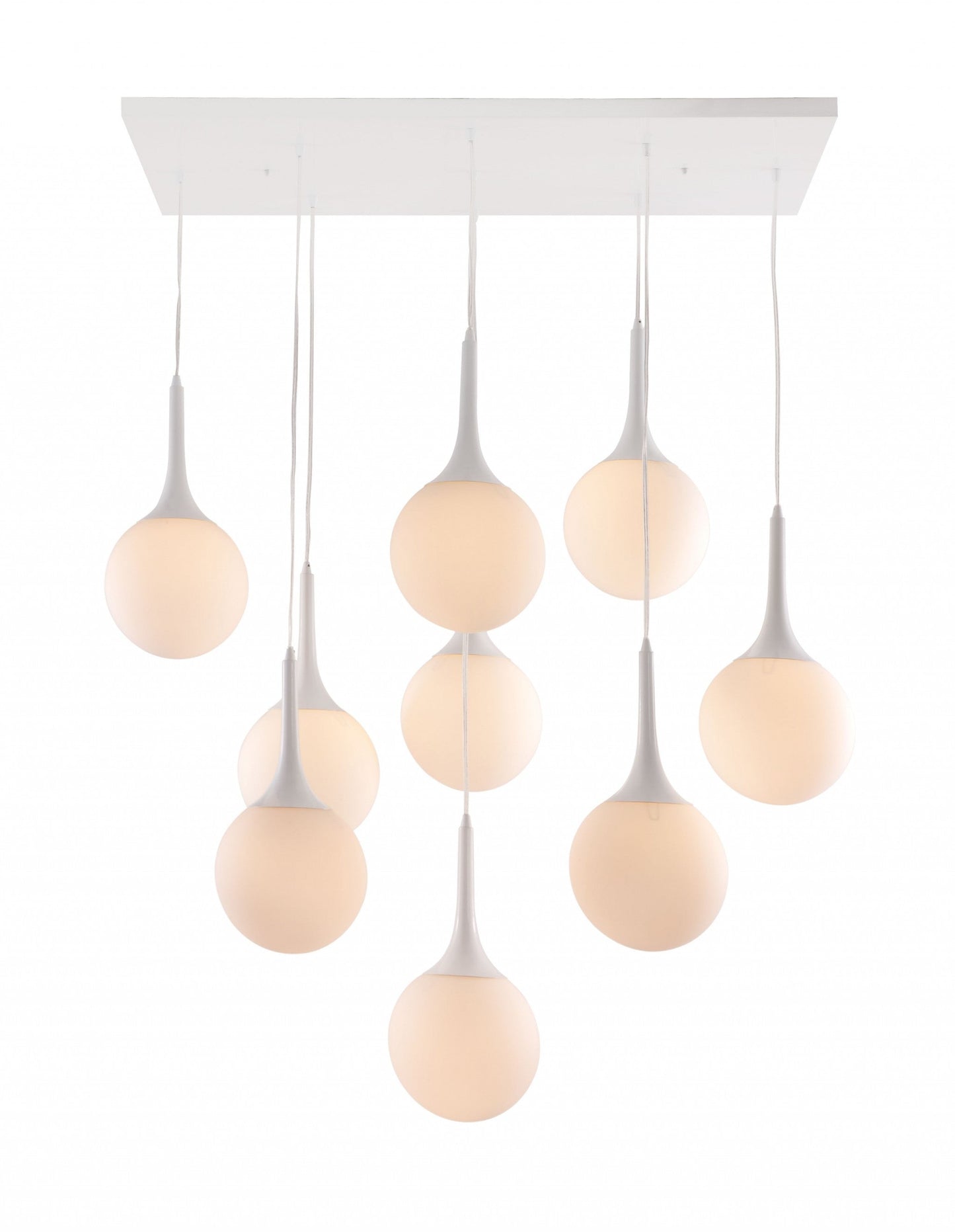 HomeRoots Tear Drop Ceiling Lamp in White Finish