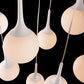 HomeRoots Tear Drop Ceiling Lamp in White Finish