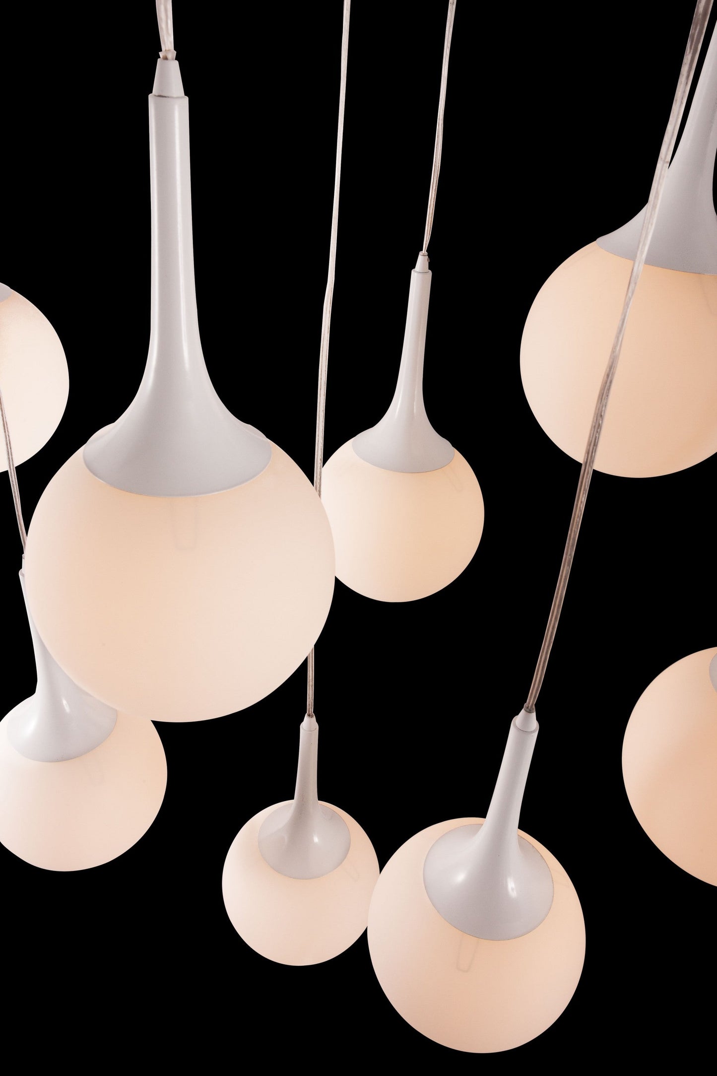 HomeRoots Tear Drop Ceiling Lamp in White Finish