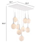 HomeRoots Tear Drop Ceiling Lamp in White Finish