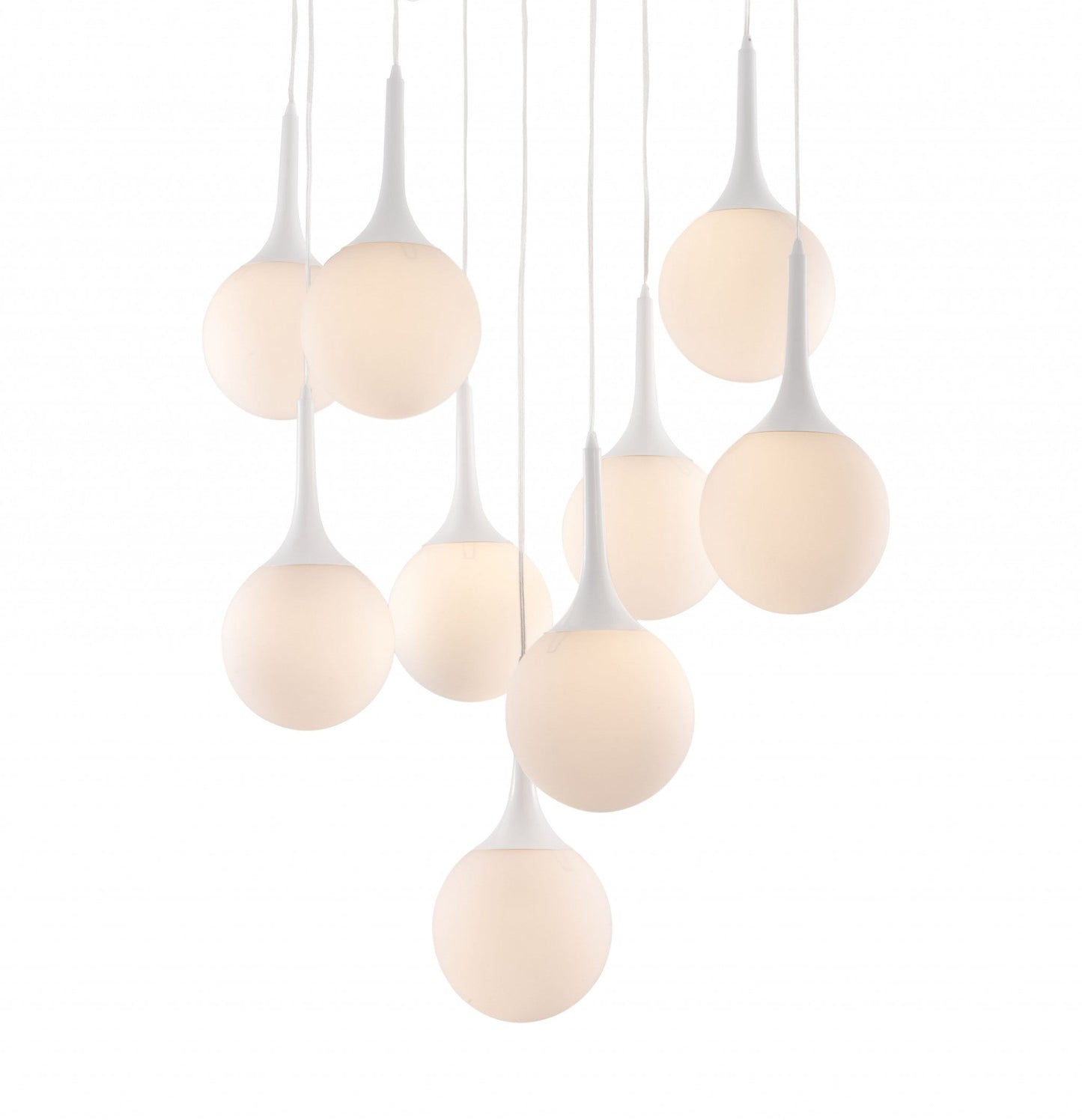 HomeRoots Tear Drop Ceiling Lamp in White Finish