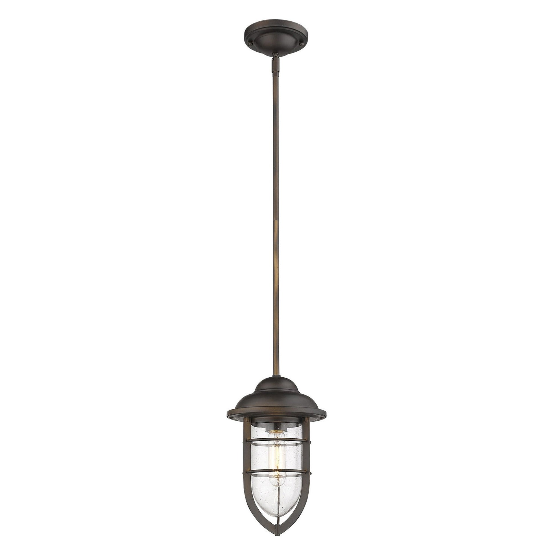 HomeRoots Teardrop Shape Pendant Light in Antique Bronze Finish