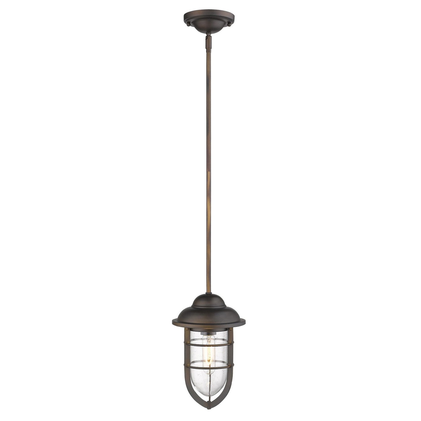 HomeRoots Teardrop Shape Pendant Light in Antique Bronze Finish