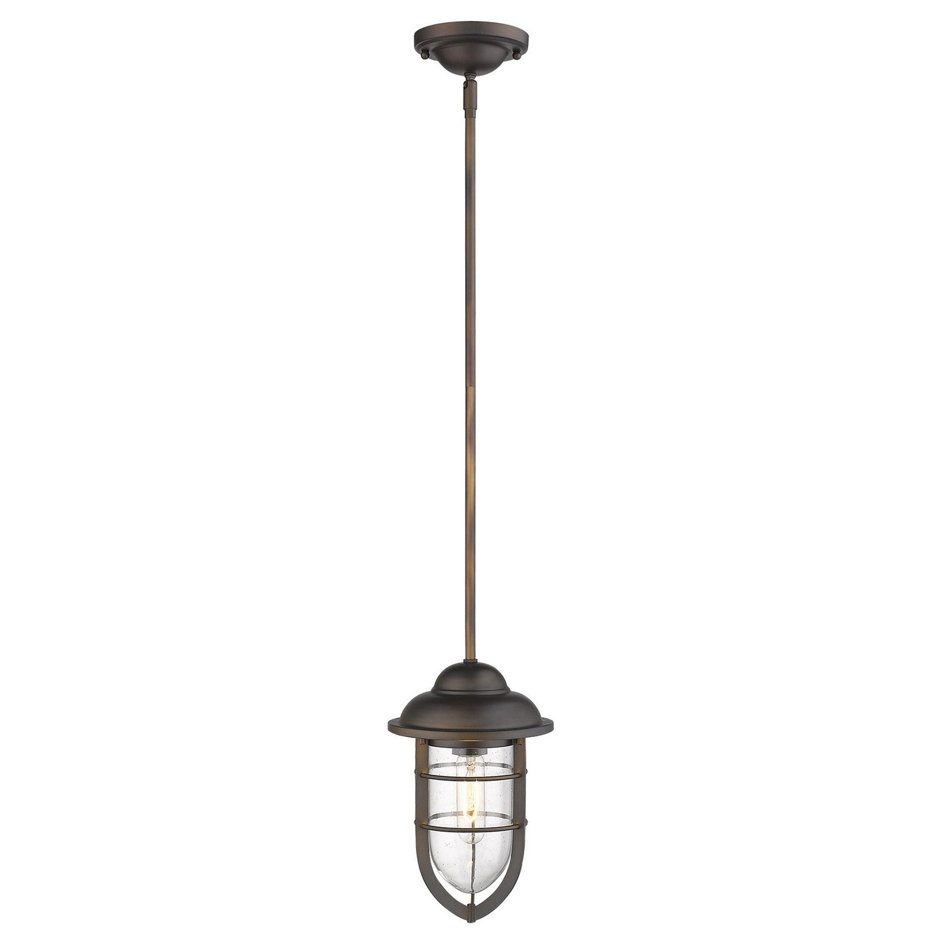 HomeRoots Teardrop Shape Pendant Light in Antique Bronze Finish