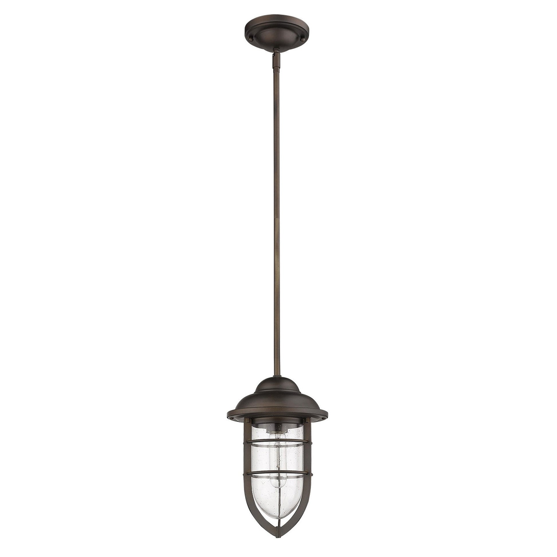HomeRoots Teardrop Shape Pendant Light in Antique Bronze Finish