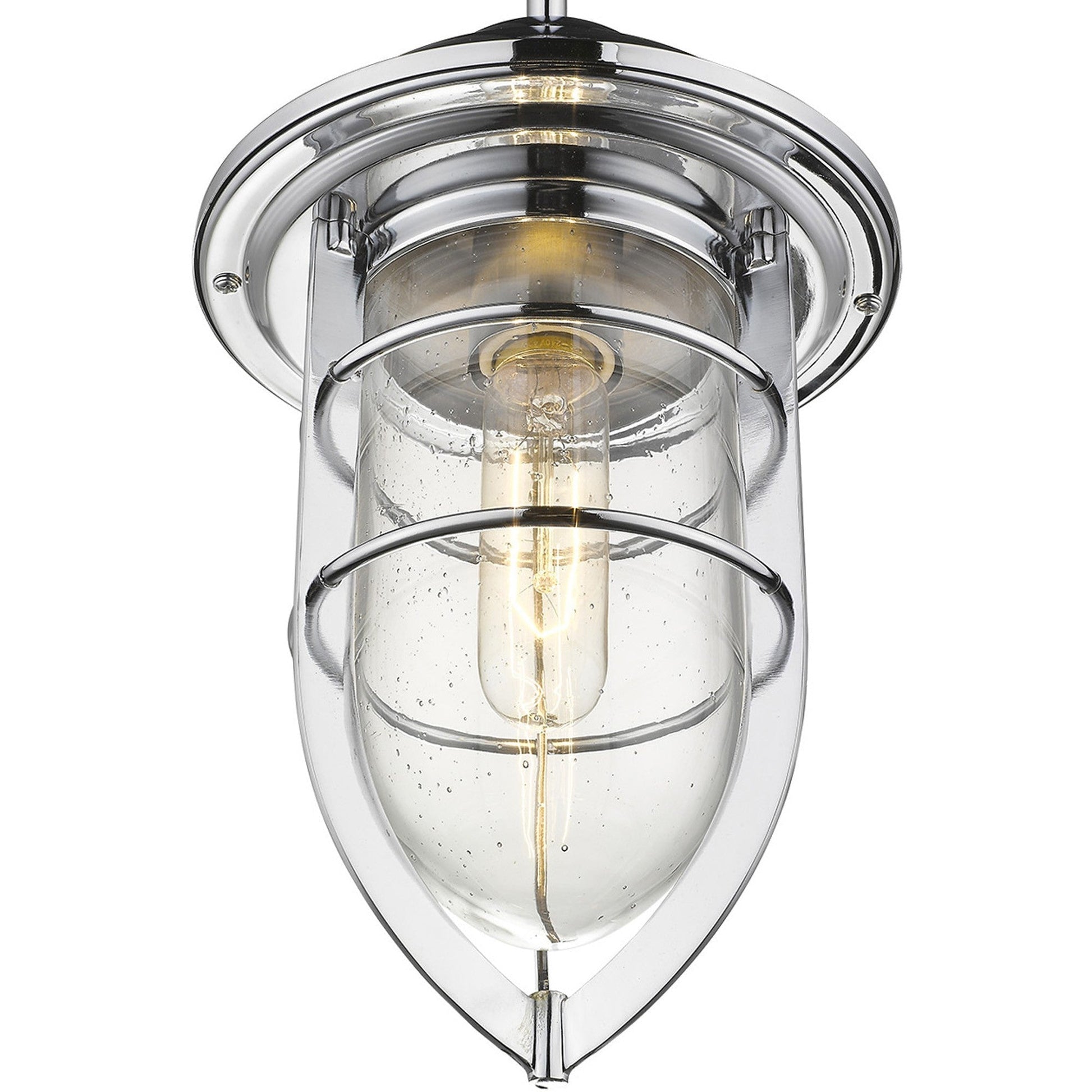 HomeRoots Teardrop Shape Pendant Light in Silver Finish
