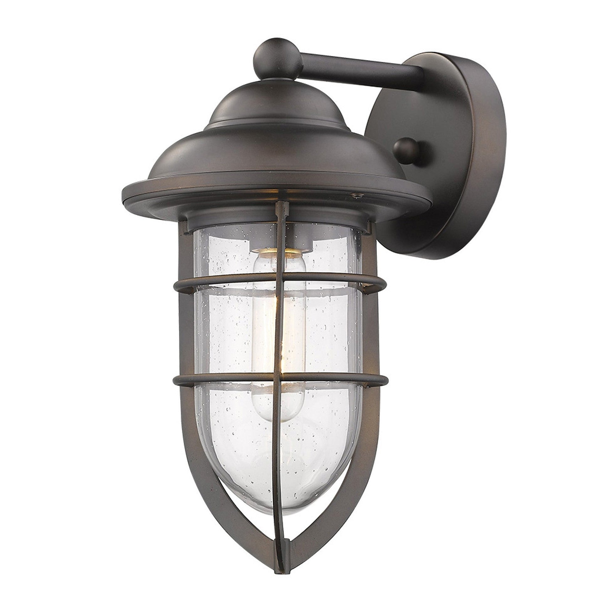 HomeRoots Teardrop Shape Wall Sconce in Antique Bronze Finish
