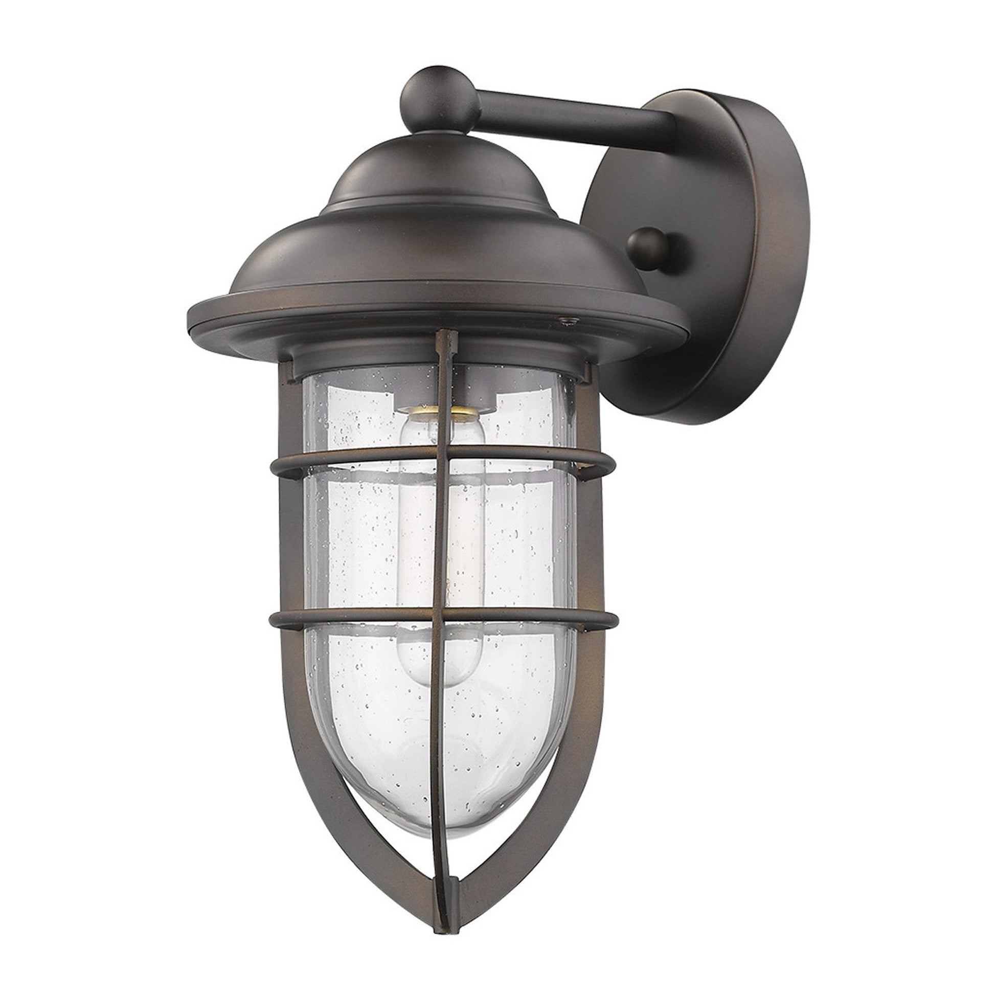 HomeRoots Teardrop Shape Wall Sconce in Antique Bronze Finish