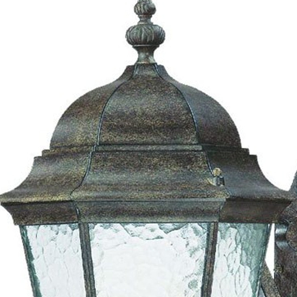 HomeRoots Telfair 3-Light Coral Wall Light in Black Finish