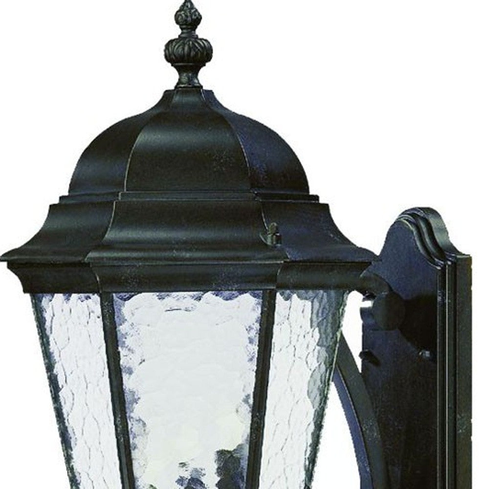 HomeRoots Telfair 3-Light Wall Light With Marbleized Mahogany Finish