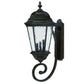 HomeRoots Telfair 3-Light Wall Light With Marbleized Mahogany Finish