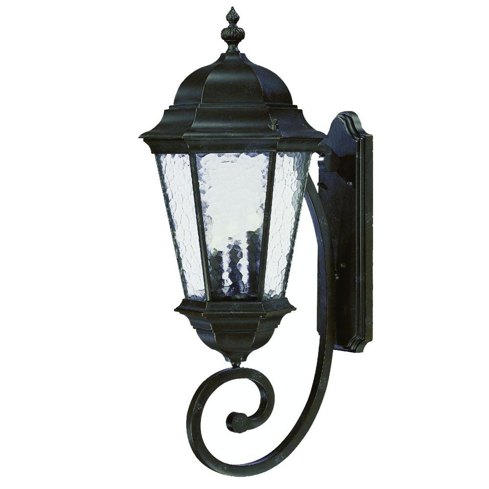 HomeRoots Telfair 3-Light Wall Light With Marbleized Mahogany Finish