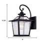 HomeRoots Terrarium Shape Wall Light in Matte Black Finish