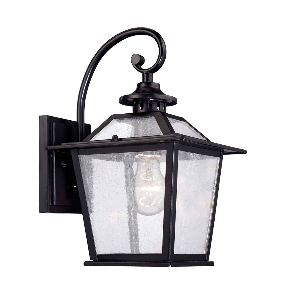 HomeRoots Terrarium Shape Wall Light in Matte Black Finish