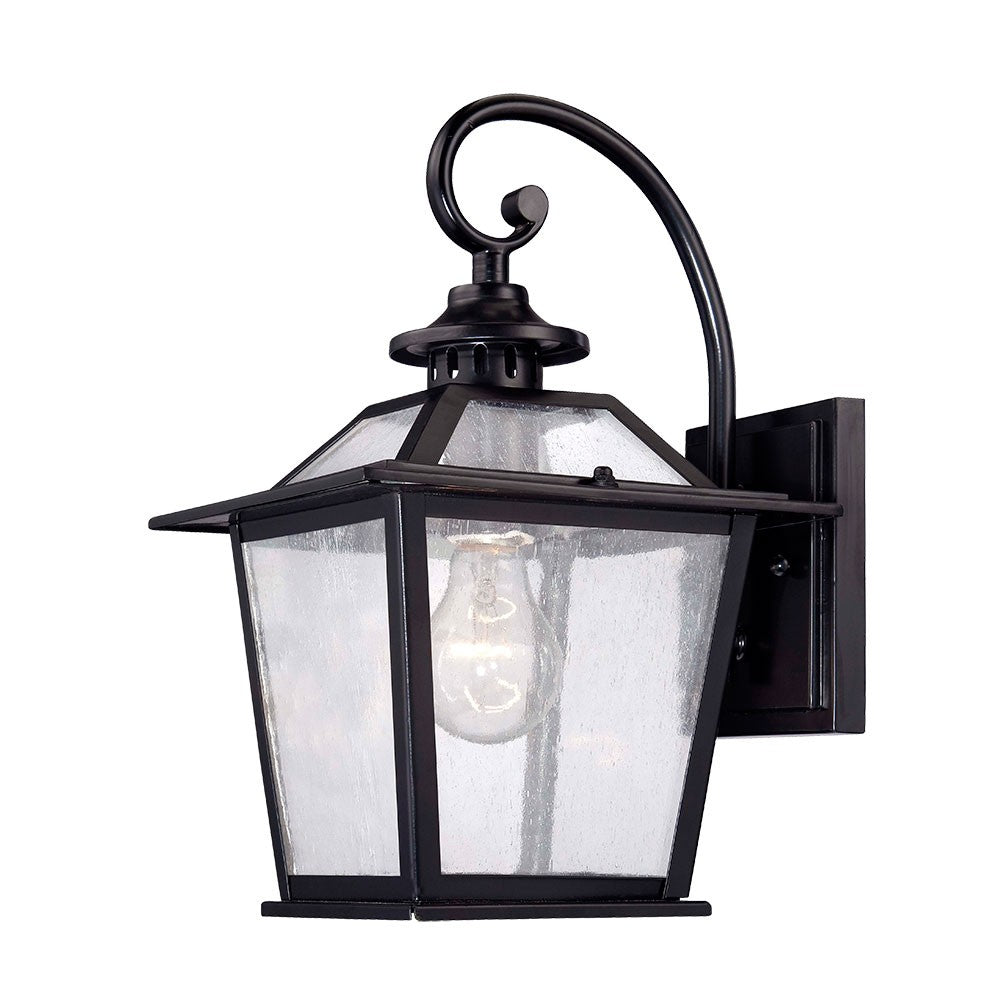 HomeRoots Terrarium Shape Wall Light in Matte Black Finish