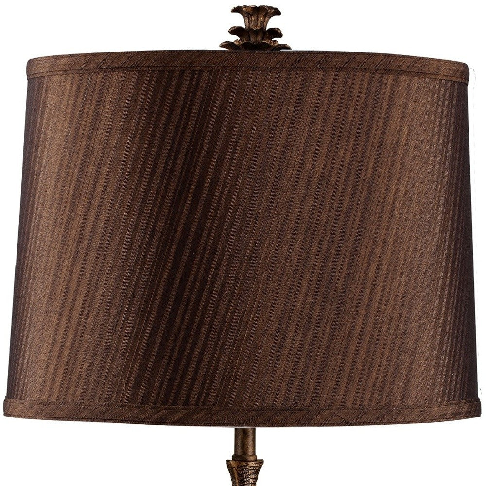 HomeRoots Textured Elephant Table Lamp With Antiqued Bronze Finish